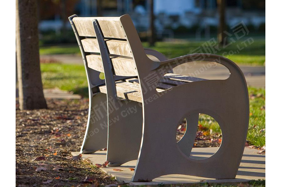 钢木公园椅,防腐木座椅,户外长椅