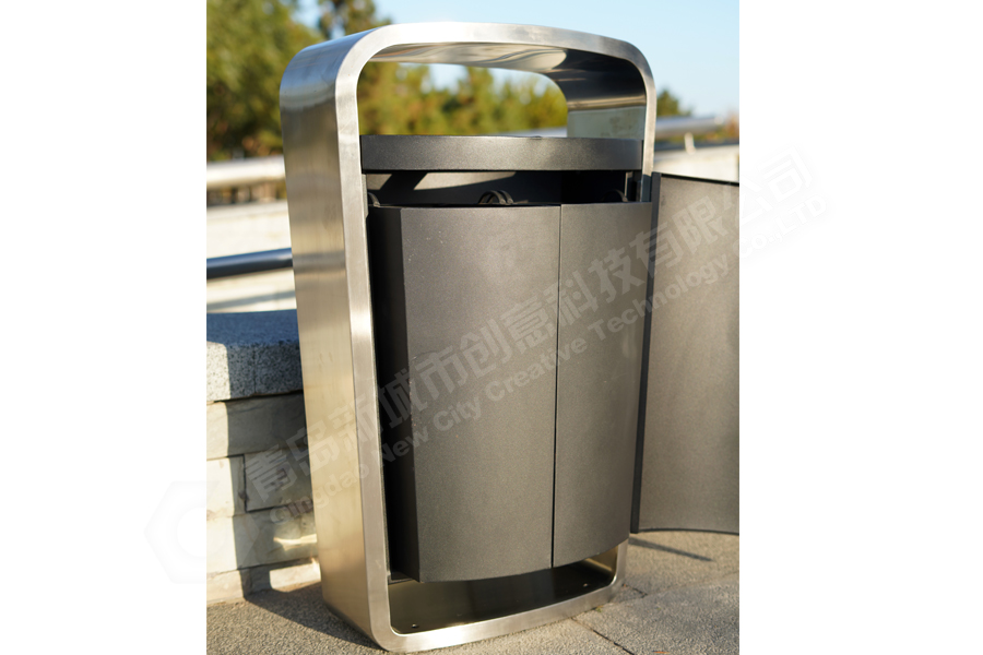 不锈钢分类垃圾桶,户外创意垃圾箱,青岛分类垃圾桶