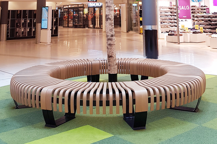 商场休闲椅,室内围树座椅,创意公共休闲坐凳