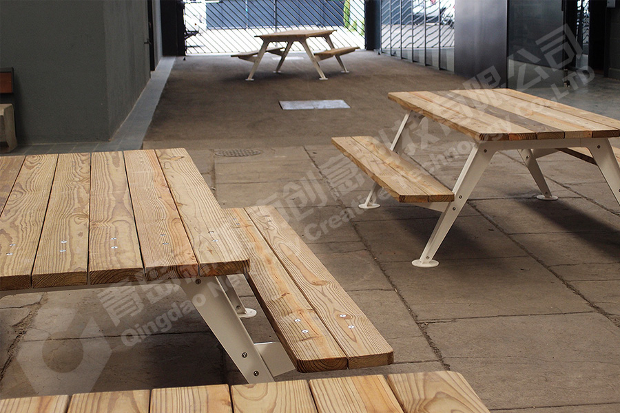 户外桌椅组合,实木桌凳,休闲组合桌椅