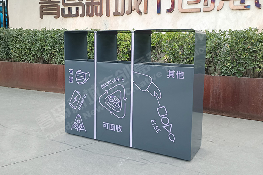 三分类垃圾桶,可回收垃圾筒,户外分类垃圾箱,环卫果皮箱