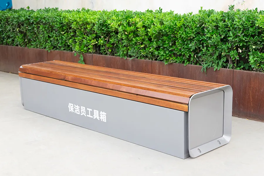 公园椅,不锈钢座椅,户外公园椅,户外工具箱座椅,环卫休闲椅,保洁工具箱休闲椅
