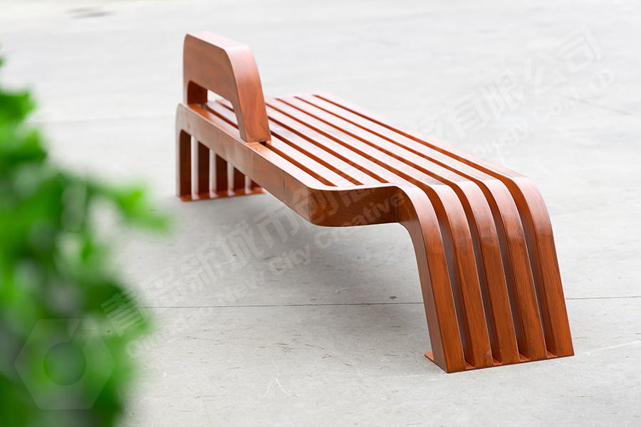 新款公园椅,户外休闲椅,景观座椅,仿木纹座椅