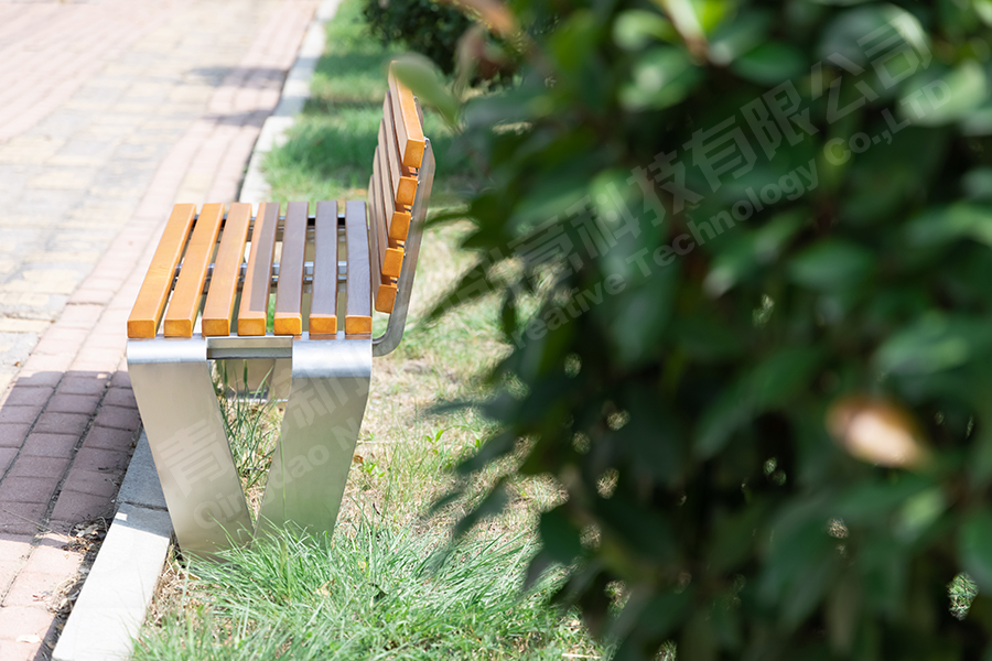 不锈钢座椅,防腐木休闲椅,公园椅,景观座椅,几何城市