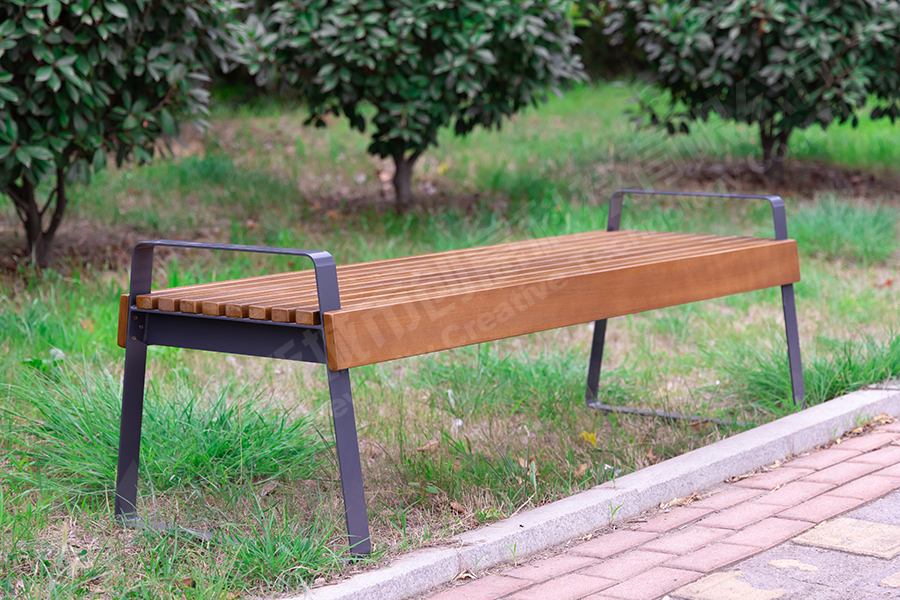 公园坐凳,防腐木长凳,户外坐凳