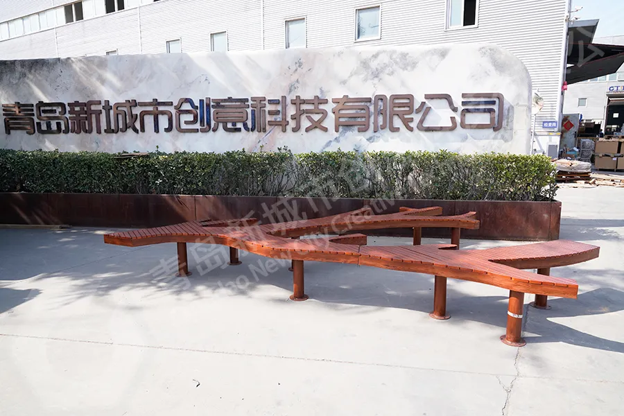 树杈坐凳,公园坐凳,异形拼接座凳,创意休闲凳,铁艺V行座椅