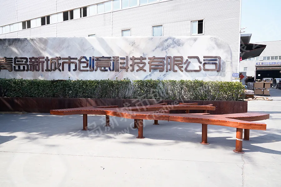 树杈坐凳,公园坐凳,异形拼接座凳,创意休闲凳,铁艺V行座椅