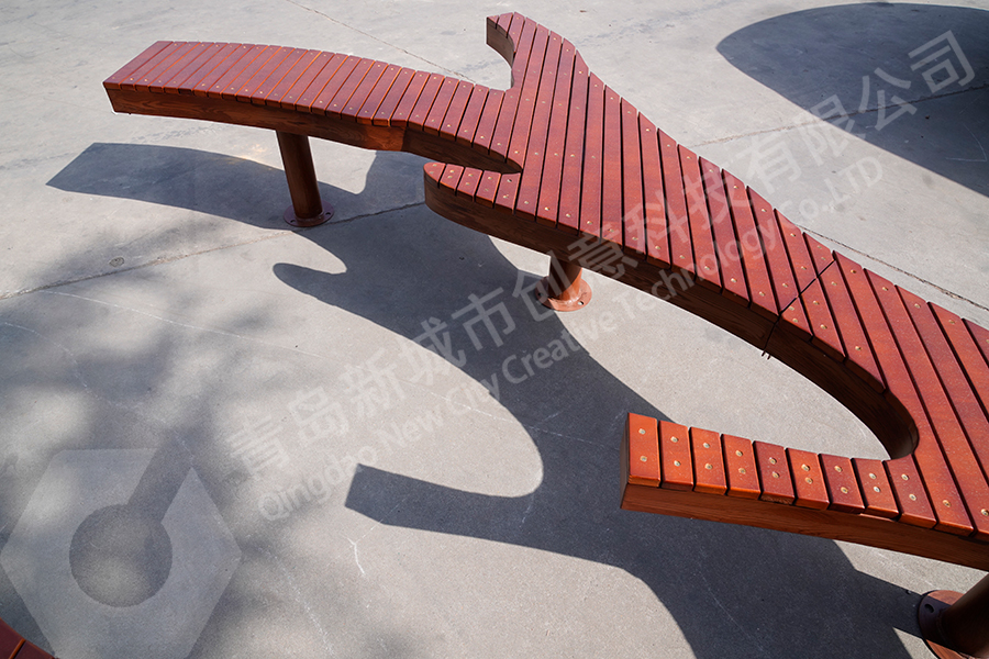 树杈坐凳,公园坐凳,异形拼接座凳,创意休闲凳,铁艺V行座椅