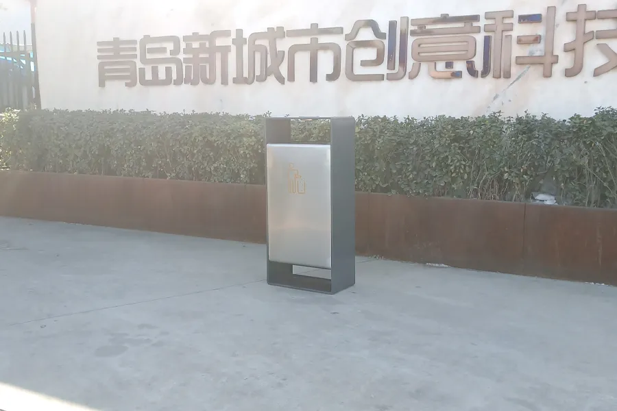 不锈钢垃圾桶,户外垃圾筒,单桶果皮箱,垃圾桶厂家,烟台垃圾桶