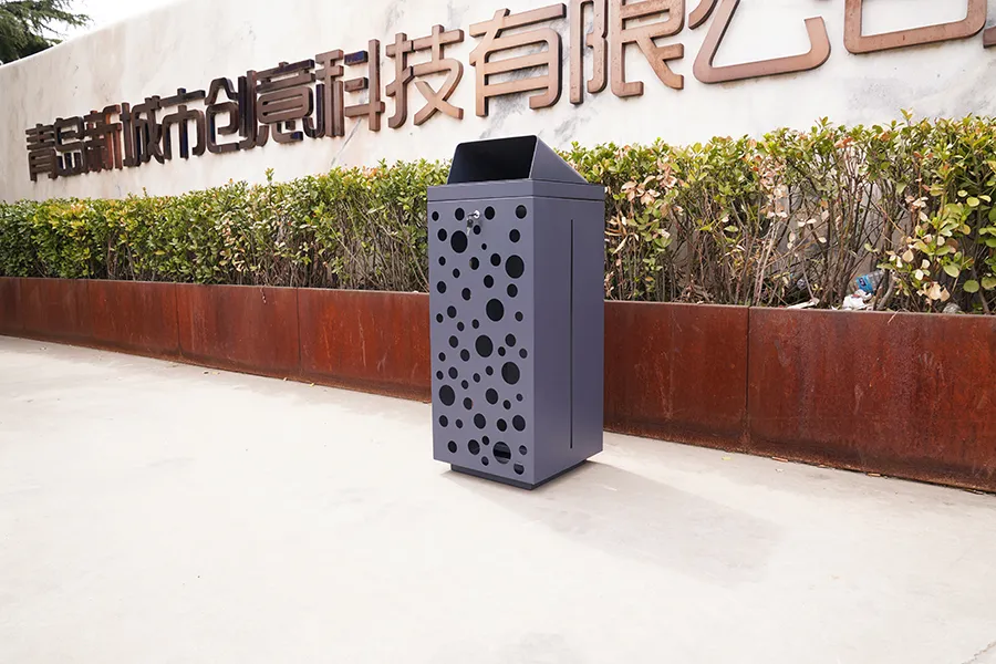 锈板垃圾桶,户外垃圾桶,铁艺垃圾箱,创意镂空果皮箱