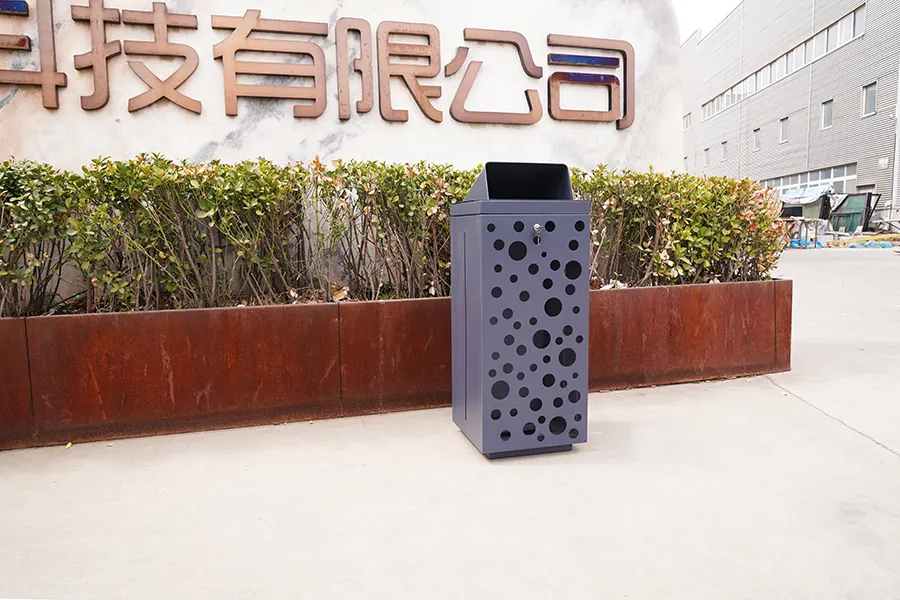锈板垃圾桶,户外垃圾桶,铁艺垃圾箱,创意镂空果皮箱