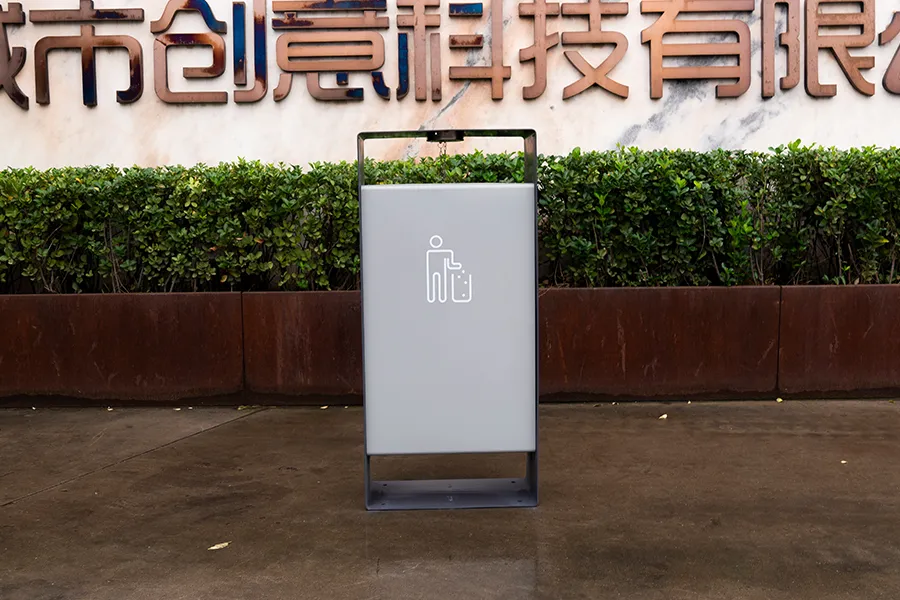 创意简约垃圾桶,户外垃圾箱,不锈钢垃圾筒