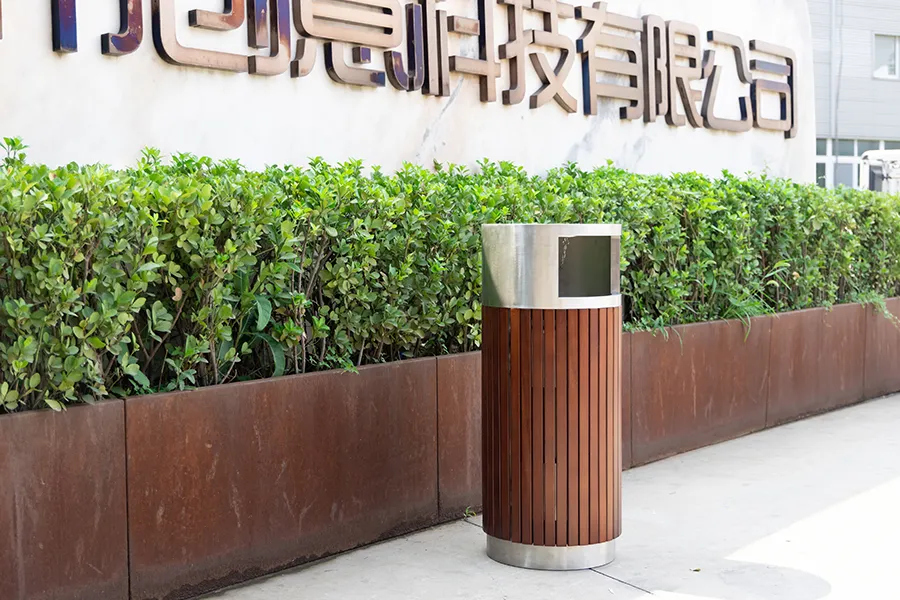 户外垃圾桶,不锈钢垃圾箱,实木烟灰缸垃圾筒,公园果皮箱