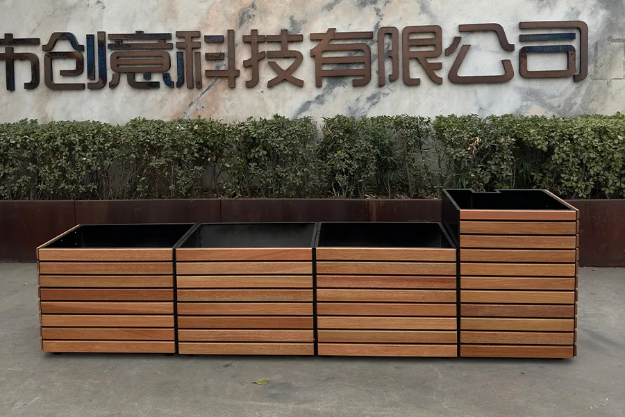 户外花箱,不锈钢花箱,铁艺花箱厂家,道路花箱