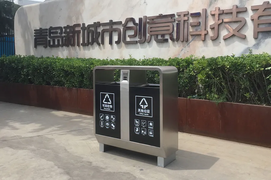 户外分类垃圾桶,双桶201不锈钢垃圾箱,环卫分类垃圾箱,分类垃圾桶价格