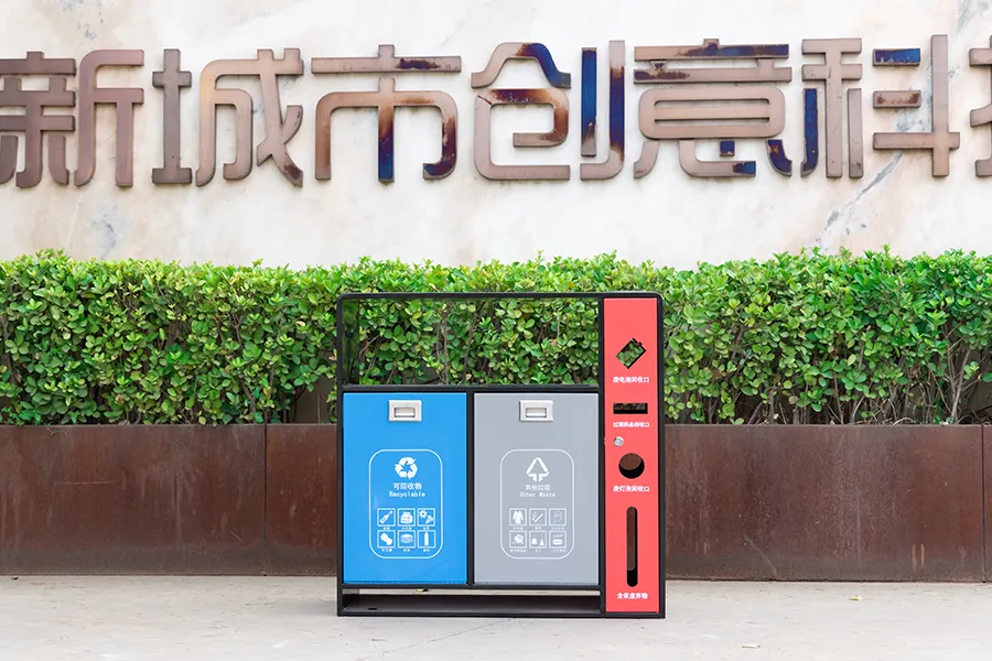 青岛果皮箱,不锈钢垃圾桶,分类垃圾箱,户外垃圾筒