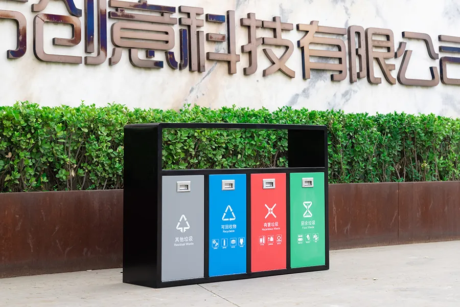 四分类垃圾桶,不锈钢垃圾桶,户外分类垃圾箱,环卫果皮箱,分类果皮箱