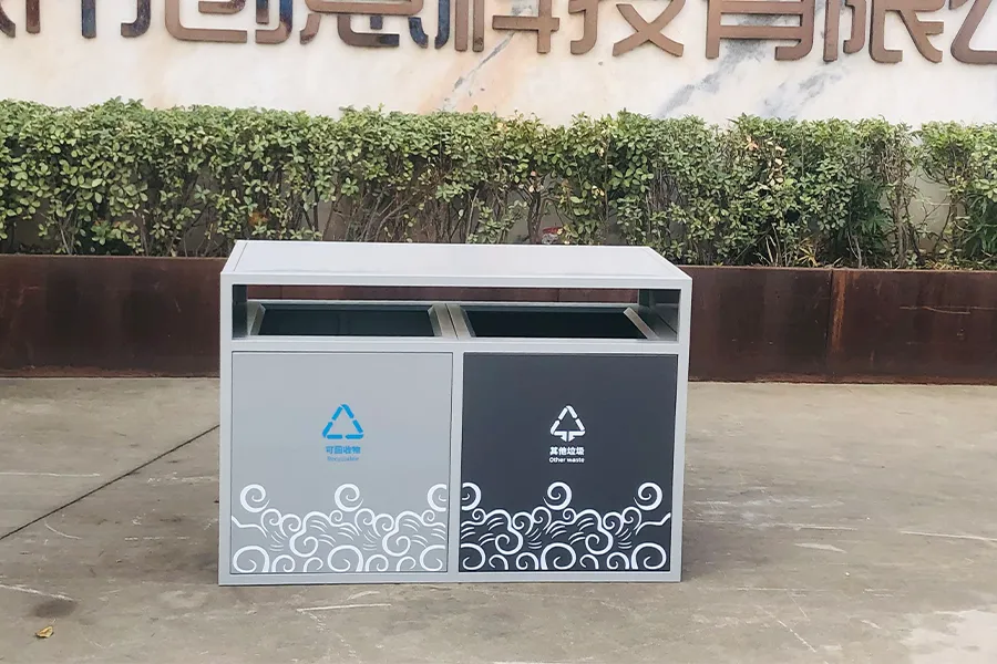 分类垃圾桶,户外垃圾桶,铁艺分类垃圾箱