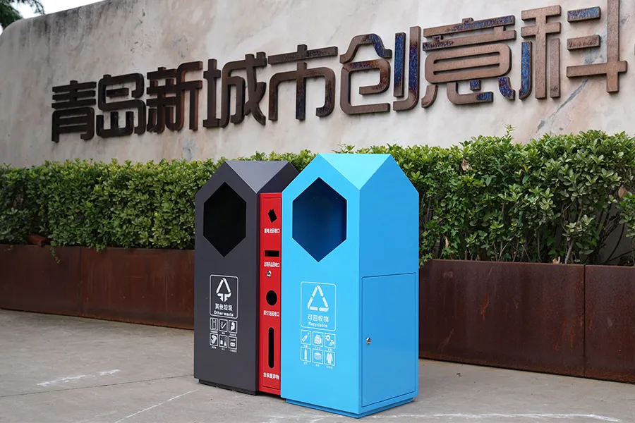 琉森户外垃圾筒_大号环卫垃圾箱_公园小区办分类果皮箱