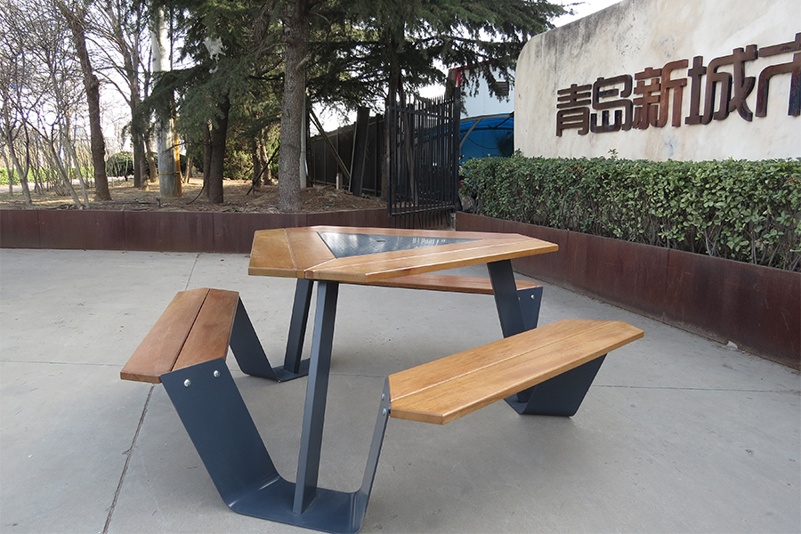 室外公园桌椅,户外桌椅组合,连体桌椅组合,户外公园休闲桌椅