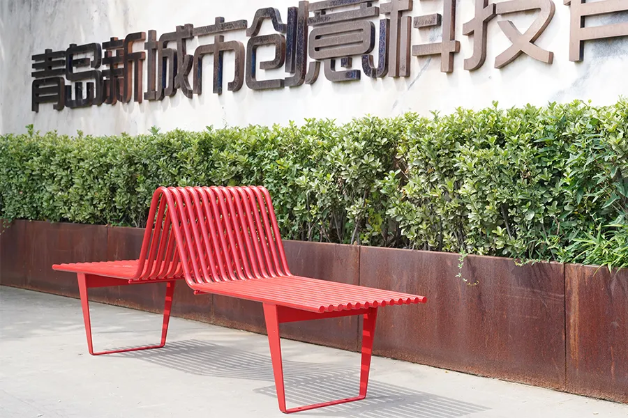 不锈钢公园椅,创意拱形座椅,商场休闲长凳