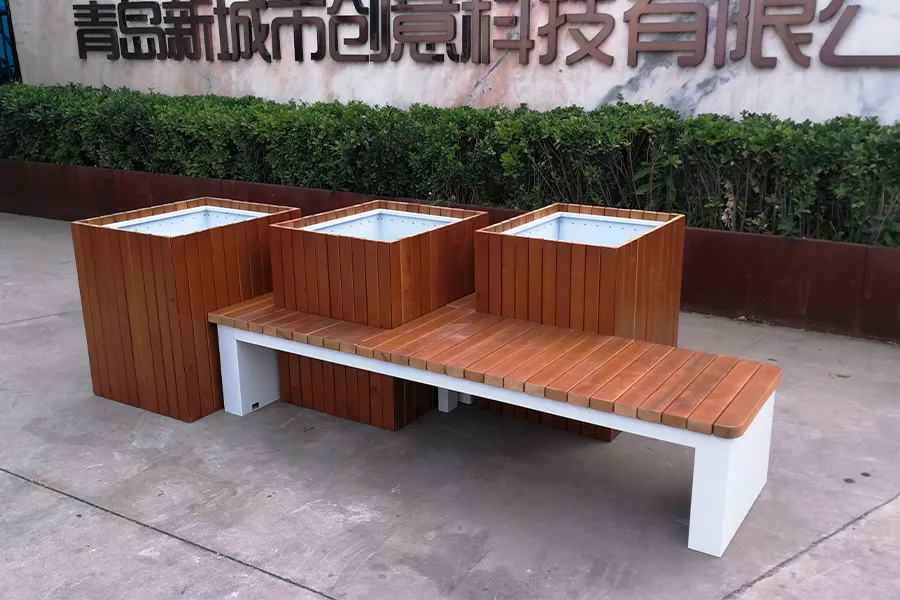 公园椅,室内外花箱座椅,园林休闲花箱座椅