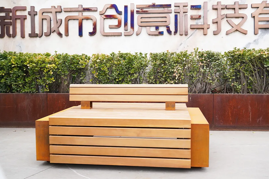 户外座椅,铁艺公园座椅,耐候钢座椅,景区成品座椅
