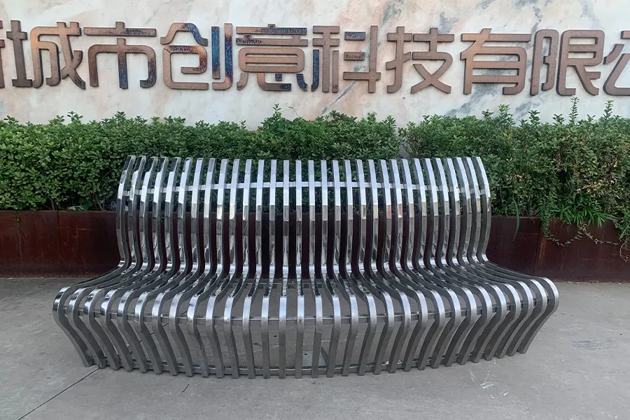 不锈钢座椅,公园椅,不锈钢切片座椅,休闲坐凳