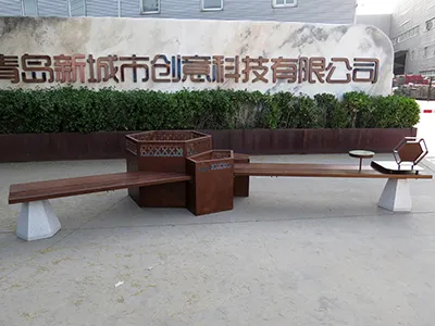 穆琳混凝土花箱坐凳