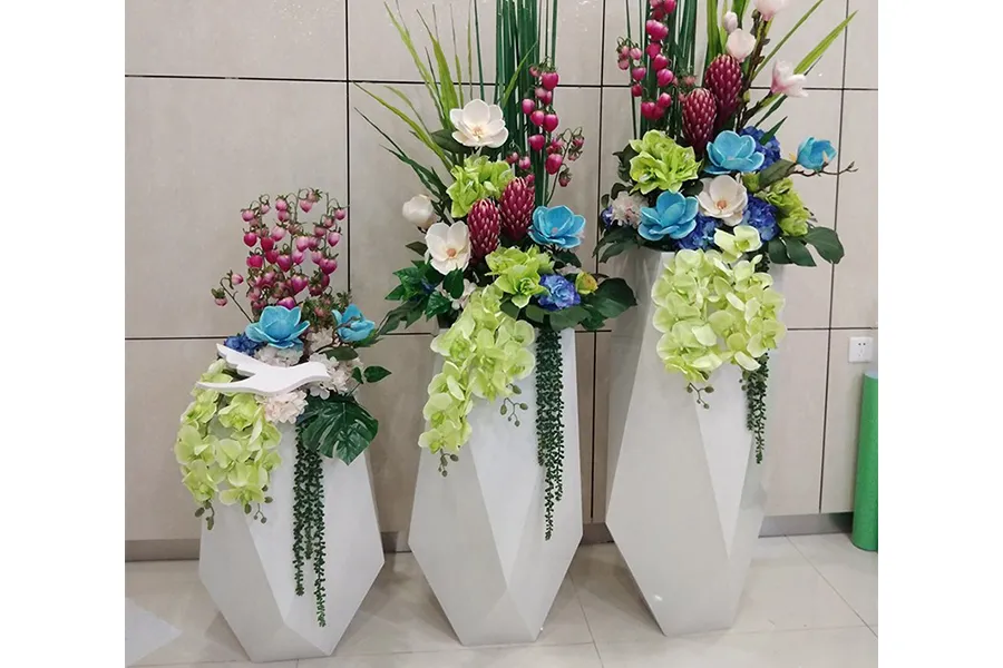 花钵,不锈钢组合花箱花钵,切面菱形花钵