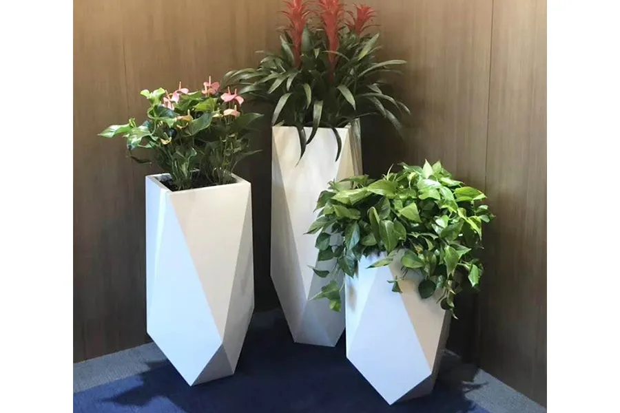 花钵,不锈钢组合花箱花钵,切面菱形花钵