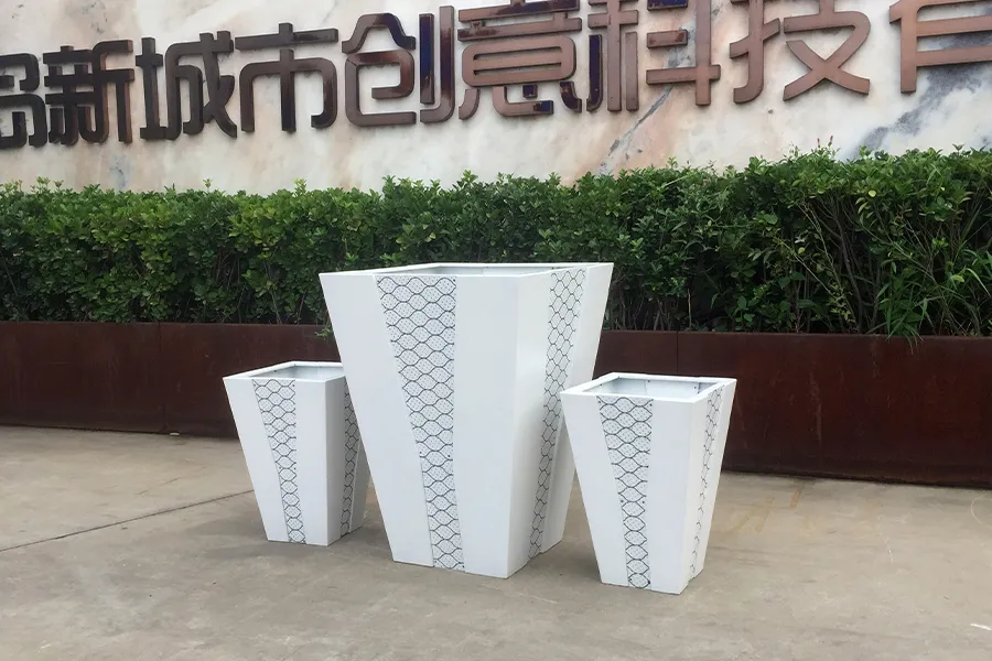 不锈钢组合花盆,户外不锈钢花箱,多边形景观花钵,花箱花钵厂家