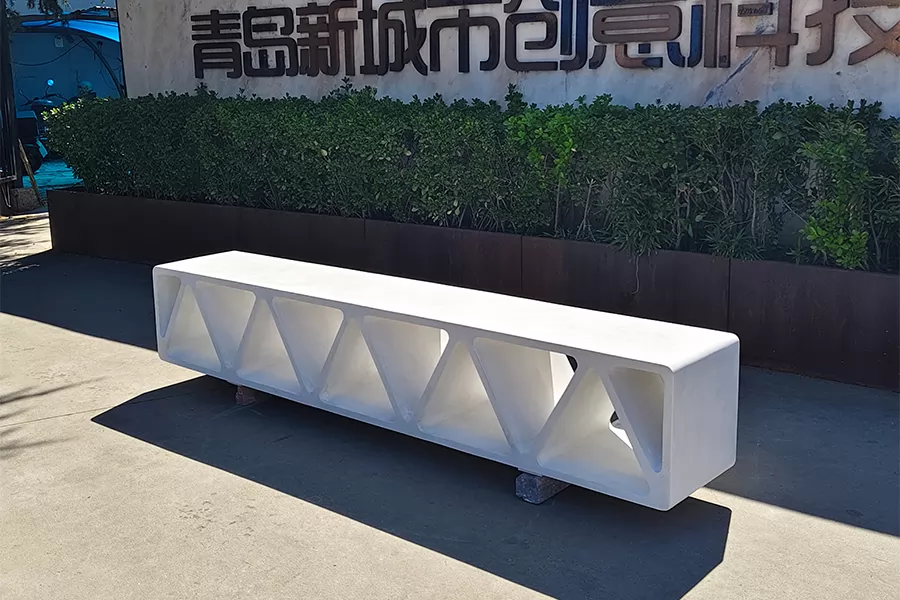 混凝土座凳,UHPC休闲凳,混凝土景观座椅,混凝土休闲椅