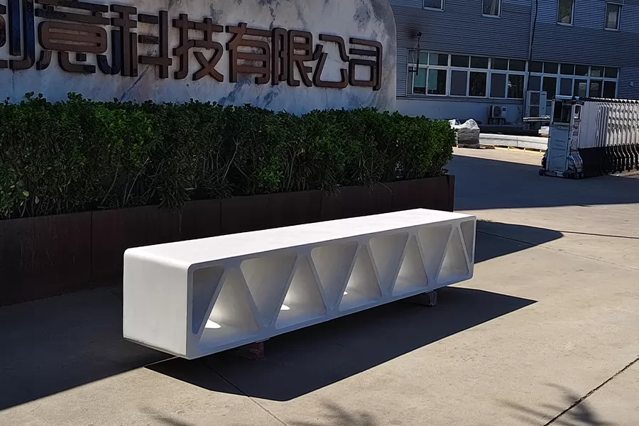 混凝土座凳,UHPC休闲凳,混凝土景观座椅,混凝土休闲椅