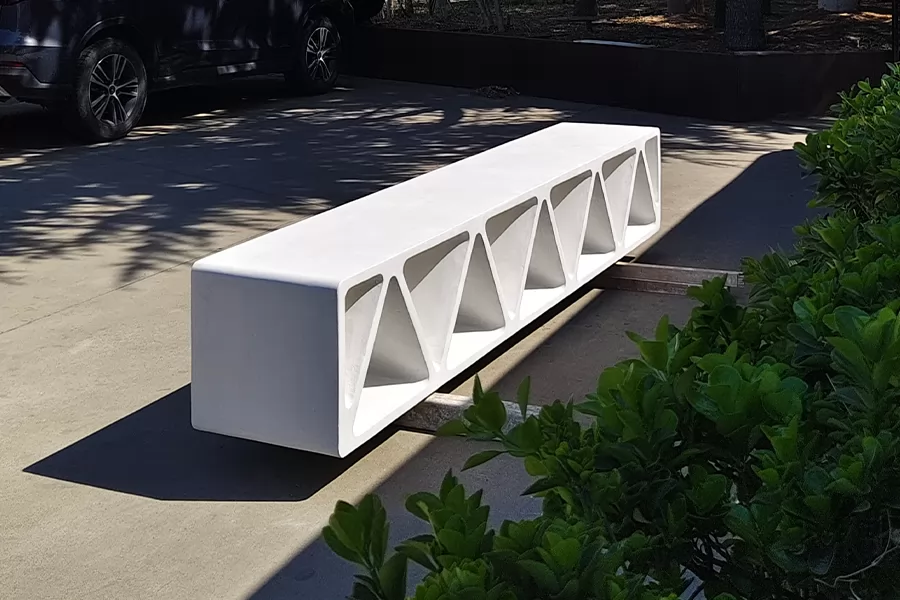 混凝土座凳,UHPC休闲凳,混凝土景观座椅,混凝土休闲椅